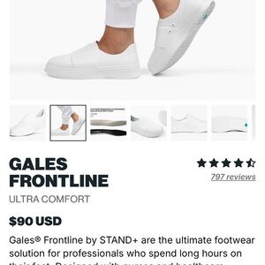 Gales Frontline White Slip-On Shoes
